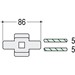 Verbindingselement profielrail APO ABB Componenten KONTAKTBLOK RAIL-KABEL (10) 4TBO858007C0100